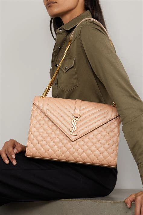 ysl envelope multigrain bag|YSL shoulder bag beige.